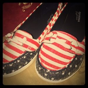 Arizona Jean Co Sequin Boat Shoes